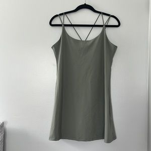 Abercrombie & Fitch, L petite, Sage green, Activewear Dress with built in shorts